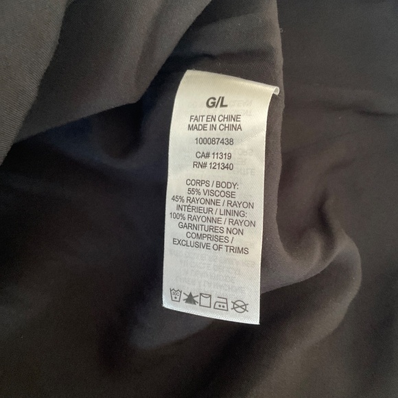 Dynamite Jasmine Blouse Dress Black White Floral Size Large – Like New - Picture 6 of 6